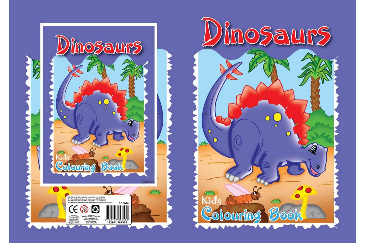 Malebog A4 Dinosaurs 16 sider